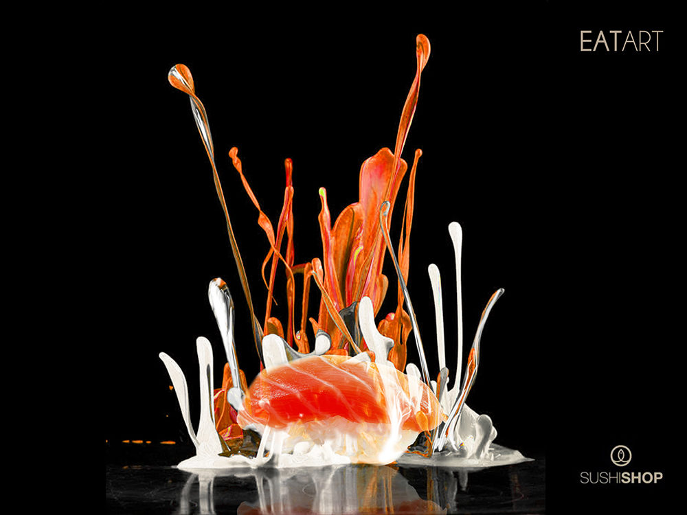 Campagne conception Key-visual Sushi Shop - créé par Romain Cotto, Directeur Artistique 360 Print/film/digital