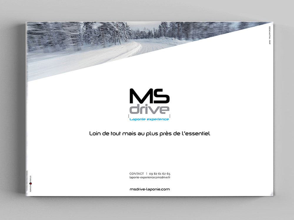 Verso Nouvelle plaquette MS DRive- créé par Romain Cotto, Directeur Artistique 360 Print/film/digital